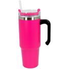 Copo Térmico Caneca Alça 890ml Duplo Isolamento Inox Canudo