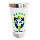 Copo Térmico Cerveja Gelada Brasil Com Abridor Cor:White
