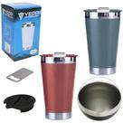 Copo Termico Cerveja Parede Dupla Vácuo Em Inox com abridor 470ml - lecofer