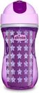Copo Térmico Chicco Canudo Flip-Top Sport Estrelas Roxo-260ml -12 Meses+