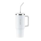 Copo Térmico com Canudo Dual 1,2L Branco Copo Térmico com Canudo Dual 1,2L Branco
