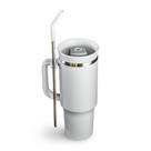 Copo Térmico com Canudo Inoxidável 3 Camadas 1,2l Off White
