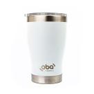 Copo Térmico com Tampa 473ml aço inoxidável Oba Térmic Branco Brilha Copo Térmico com Tampa 473ml aço inoxidável Oba Térmic Branco Brilha