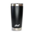 Copo Térmico com Tampa 591ml aço inoxidável Oba Térmic Preto Copo Térmico com Tampa 591ml aço inoxidável Oba Térmic Preto