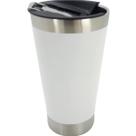 Copo Térmico com Tampa Inox Branco para Cerveja 500ML