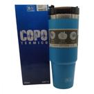 Copo Termico de Inox Azul com Tampa para Bebidas 890ml - Jjm715 Jjt Importadora