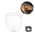 Copo Térmico de Vidro Isotérmico com Parede Dupla de 220ml
