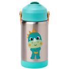 Copo Termico Dinossauro 360ml Camada Dupla com Canudo - Buba Copo Termico Dinossauro 360ml Camada Dupla com Canudo - Buba