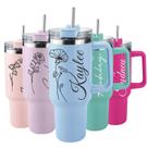 Copo Térmico Elemtansy 40 oz de Aço Inoxidável Personalizado com Alça e Canudo