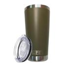 Copo térmico em aço inox verde m. 591ml com tampa LIFEK 1937