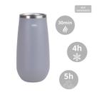 Copo Térmico Espumante Champagne Inox 165ml Bebida Quente Fria Cinza - 8045 Mor