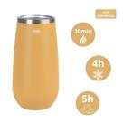 Copo Térmico Espumante Champagne Inox 165ml Bebida Quente Fria Dourado - 8043 Mor
