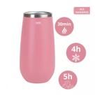 Copo Térmico Espumante Champagne Inox 165ml Bebida Quente Fria Rosa - 8044 Mor