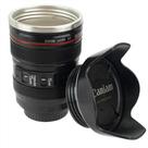 Copo Térmico Formato Lente Esf De Câmera Preto - 350ml