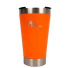 Copo Térmico Fox Stainless Quente E Frio Com Tampa 473ml Cor Laranja Liso