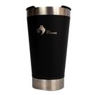 Copo Térmico Fox Stainless Quente E Frio Com Tampa 473ml Cor Preto Liso