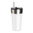 Copo Térmico Frio Quente Parede Dupla com Canudo 500ml