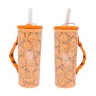 Copo Térmico Garfield Zona Criativa Gato Nickelodeon Topper 600ml Tampa Canudo Bebidas Quentes Frias Desenho:GarfieldCo