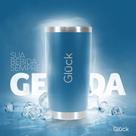 Copo Térmico Gluck Lucky com Tampa p/ Cerveja Chop Café Chá Água Suco 591ml - Gluck