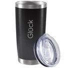 Copo Térmico Gluck Lucky com Tampa p/ Cerveja Chop Café Chá Água Suco 591ml - HAMMER BLACK