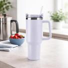 Copo Térmico Grande 1200 Ml Canudo Inox Parede Dupla Cor Var Cor Rosa Pink