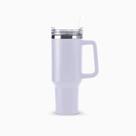 Copo Térmico Grande 1200 Ml Canudo Parede Dupla - Branco