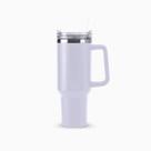 Copo Térmico Grande 1200 Ml Canudo Parede Dupla - BRANCO