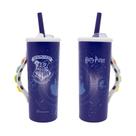 Copo Térmico Harry Potter Hogwarts Zona Criativa Topper 600ml Tampa Canudo Bebidas Quentes Frias Desenho:HogwartsCor:Az
