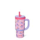 Copo Térmico Infantil Ello Oasis 414 mL em Aço Inoxidável com Canudo