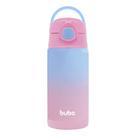 Copo Térmico Infantil Garrafa Térmica Inox Garrafinha com Canudo Buba 15932 Rosa