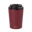 Copo Térmico Inox 240ml Com Tampa Vedada Isolamento Vácuo e Embalagem Litografada Ideal Para Presente Mori