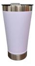 Copo Térmico Inox 473ml C Tampa + Abridor Branco Cerveja Chá