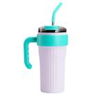 Copo Térmico Inox 860ml com Alça e Canudo Bebidas Geladas e Quentes por Horas