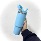 Copo Térmico Inox 900ml com Canudo Térmica Inoxidável portátil Copo Térmico Inox 900ml com Canudo Térmica Inoxidável portátil