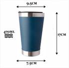 Copo Térmico Inox C/ Tampa e Abridor - Cerveja Chopp - 470ml