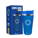 Copo Térmico Inox Emborrachado Cruzeiro Oficial 450ml Presente Brasfoot