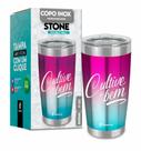 Copo Térmico Inox Stone 500ML Cultive o Bem - Brasfoot Copo Térmico Inox Stone 500ML Cultive o Bem - Brasfoot