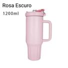 Copo Térmico Inoxidável Portátil 1200ml Garrafa Térmica Inox com Tampa e Canudo Quencher Premium