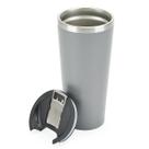 Copo Térmico Interno Inox Grande 730ml com Abridor Cinza