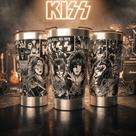 Copo Térmico Kiss 473ml Inox Gravação 360 Glam Hard Rock Modelo:2