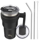 Copo Térmico Konokyo 900mL com Alça, 2 Canudos, 2 Tampas em Aço Inoxidável