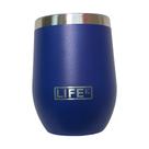Copo Térmico Life Azul em Inox 354 ml com Tampa
