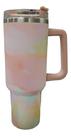 Copo Térmico Marmorizado Inox Garrafa Com Alça Canudo 1200ml Copo Térmico Marmorizado Inox Garrafa Com Alça Canudo 1200ml