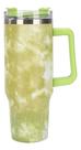 Copo Térmico Marmorizado Inox Garrafa Com Alça Canudo 1200ml Copo Térmico Marmorizado Inox Garrafa Com Alça Canudo 1200ml