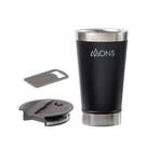 Copo termico mons em aço inox com tampa - 473ml