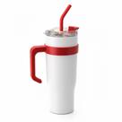 Copo Térmico MS-703 1200ml Dupla Camada Aço Inox Grande Com Canudo e Tampa + Canudos de Aço Inox Com Copo Térmico MS-703 1200ml Dupla Camada Aço Inox Grande Com Canudo e Tampa + Canudos de Aço Inox Com