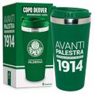 Copo Térmico Palmeiras Inox Emborrachado Licenciado Oficial 450ml