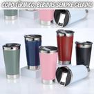 Copo Térmico Para Bebida Gelada em Aço Inox Com Tampa e Abridor