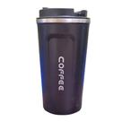 Copo Termico para Cafe e Cerveja Anti-vazamento em Aco Inox com Tampa Preto 510ml