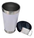 Copo Térmico Para Cerveja Café Chá Chopp 500 Ml Com Tampa Cor Branco Liso Copo Térmico Para Cerveja Café Chá Chopp 500 Ml Com Tampa Cor Branco Liso
